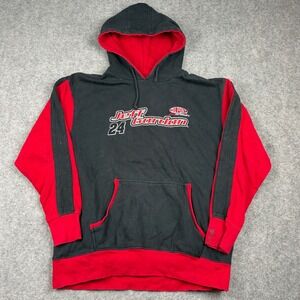 Winners Circle Jeff Gordon Hoodie Mens XL NASCAR DuPont Racing Black Red‎